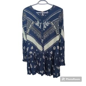 Free People‎ From Your Heart Dress Size XS Midnight Blue